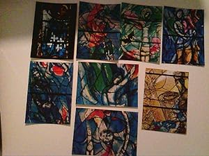 Fraumünster Zürich. Schweiz. Marc Chagall. Chorfenster. Konvolut aus 8 Karten. AK.