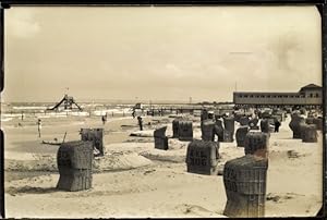 Foto Swinemünde Pommern, Strandpartie, Strandkörbe