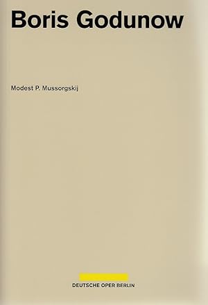 Imagen del vendedor de Modest P. Mussorgskij: Boris Godunow [Fassung von 1869]. [Programmheft]. a la venta por Fundus-Online GbR Borkert Schwarz Zerfa