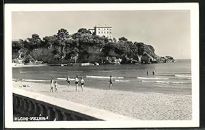 Ansichtskarte Ulcinj, Panorama mit Strandleben