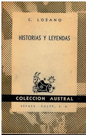 Bild des Verkufers fr HISTORIAS Y LEYENDAS. Con firma del anterior propietario. zum Verkauf von angeles sancha libros
