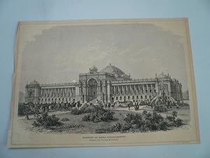 Berlin, Reichstag, Entwurf Ludwig Bohnstedt, anno 1872, Holzstich 20 x 28 cm. Franz Ludwig Carl B...