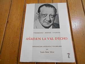 Seller image for Aada'n La Val d'Echo. Introduccin, Antologa y Vocabulario por Toms Buesa Oliver. for sale by Librera Camino Bulnes