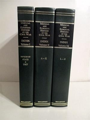 Medical & Surgical History of the Civil War. Index Volumes Only