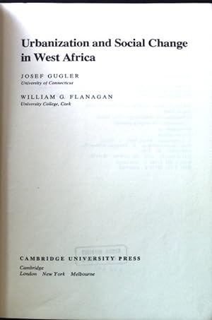 Seller image for Urbanization and Social Change in West Africa; Urbanisation in Developing Countries; for sale by books4less (Versandantiquariat Petra Gros GmbH & Co. KG)