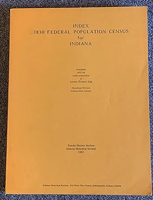 Index 1830 Federal Population Census for Indiana