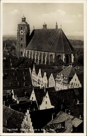 Bild des Verkufers fr Ansichtskarte / Postkarte Ingolstadt an der Donau Oberbayern, Dom Sch. L. Frau, Stadt zum Verkauf von akpool GmbH