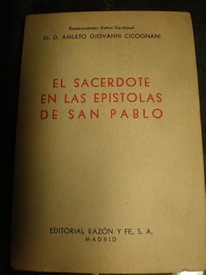 Bild des Verkufers fr El sacerdote en las epstolas de San Pablo zum Verkauf von Librera Antonio Azorn