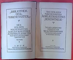 Bild des Verkufers fr Des heiligen Kirchenvaters Aurelius Augustinus Bekenntnisse. bersetzt v. A. Hoffmann. zum Verkauf von biblion2