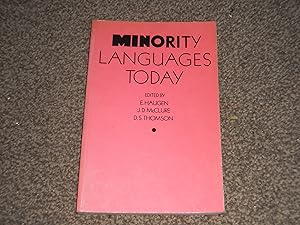 Imagen del vendedor de Minority Languages Today a la venta por Jim's Old Books