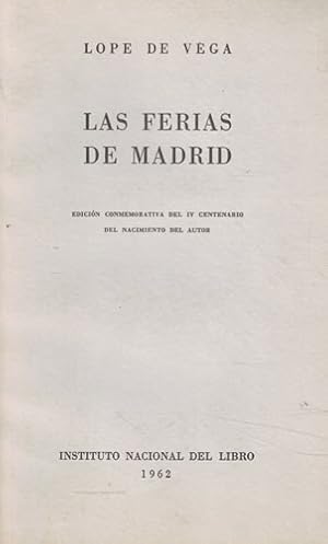 Seller image for Las ferias de Madrid for sale by Librera Cajn Desastre