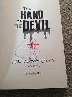 Imagen del vendedor de HAND OF THE DEVIL: SIGNED DATED RED STAMPED UK FIRST EDITION HARDCOVER a la venta por Books for Collectors