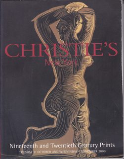 Christie's Nineteenth And Twentieth Century Prints. New York, October 31 & November 1, 2000