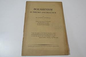 Bild des Verkufers fr Bolshevism in Theory & Practice by Dr. Joseph Goebbels, 1936, Rare zum Verkauf von Devils in the Detail Ltd