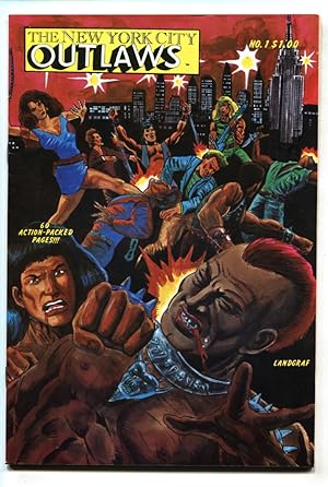 NEW YORK CITY OUTLAWS #1-1985 Signed by KEN LANDGRAF-comic book.
