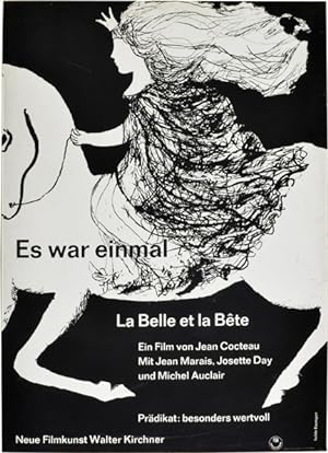 Bild des Verkufers fr Es war einmal - La Belle et la Bete [Beauty and the Beast] [La belle et la bete] (Original poster for the 1946 film) zum Verkauf von Royal Books, Inc., ABAA