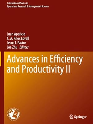 Bild des Verkufers fr Advances in Efficiency and Productivity II zum Verkauf von AHA-BUCH GmbH