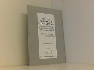 Bild des Verkufers fr Direkte Demokratie in Deutschland. Handreichungen zur Verfassungsdiskussion in Bund und Lndern zum Verkauf von Book Broker