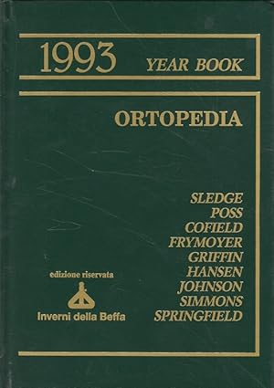 Bild des Verkufers fr Ortopedia Year Book 1993 (Italiano) zum Verkauf von Versandantiquariat Nussbaum