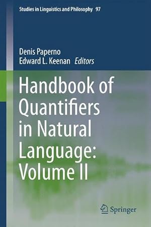 Bild des Verkufers fr Handbook of Quantifiers in Natural Language: Volume II zum Verkauf von AHA-BUCH GmbH