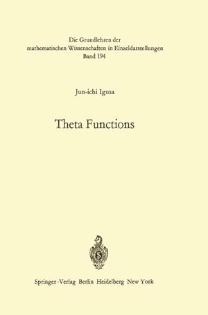 Imagen del vendedor de Theta Functions a la venta por AHA-BUCH GmbH