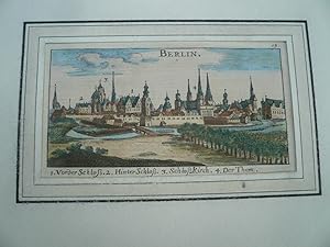 Berlin, anno 1700, Kupferstich, Riegel Christoph -Hinter Passepartout monriert, 18 x 22 und 6 x 1...