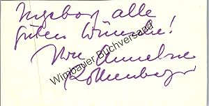 Bild des Verkufers fr Original Autogramm Anneliese Rothenberger (1919-2010) /// Autograph signiert signed signee zum Verkauf von Antiquariat im Kaiserviertel | Wimbauer Buchversand