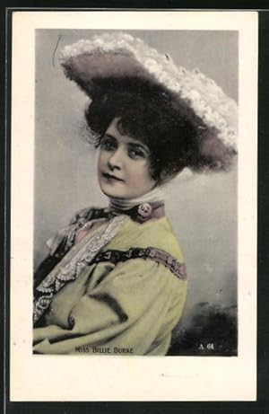 Ansichtskarte Schauspielerin Billie Burke mit Hut