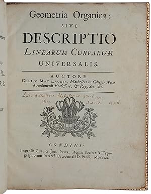 Seller image for Geometria organica: sive descriptio linearum curvarum universalis for sale by SOPHIA RARE BOOKS