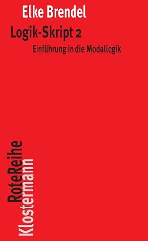 Imagen del vendedor de Logik-skript : Einfuhrung in Die Modallogik -Language: german a la venta por GreatBookPrices