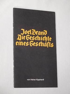 Seller image for Programmheft Berliner Kammerspiele 1985/86. JOEL BRAND - DIE GESCHICHTE EINES GESCHFTS von Kipphardt. Insz.: Peter Reichenbach, Ausstattung: Petra Bungert/ Martin Schreiber. Mit Eberhard Prter, Leon Boden, Alexander Herzog, H. H. Mller, Hans-Jrgen Wolf, Bernd Ludwig, Vera Mller, Gerhard Haase-Hindenberg, Andreas Bimeier for sale by Fast alles Theater! Antiquariat fr die darstellenden Knste