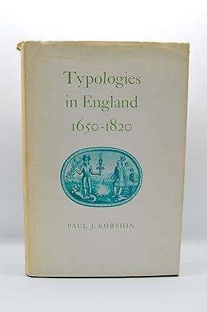 Immagine del venditore per TYPOLOGIES IN ENGLAND 1650-1820 venduto da Worlds End Bookshop (ABA, PBFA, ILAB)