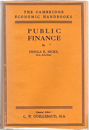 Bild des Verkufers fr Public Finance (Cambridge Economic Handbooks Series) zum Verkauf von Dorley House Books, Inc.