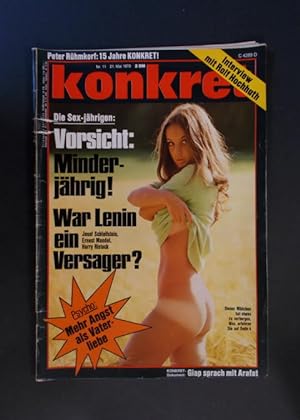 Konkret - Unabhängige Zeitschrift für Kultur und Politik Heft 11, Mai 1970, Vorsicht: Minderjähri...
