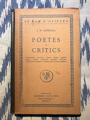 Imagen del vendedor de Poetes i crtics a la venta por Campbell Llibres