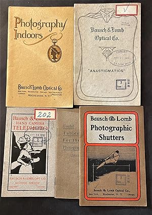 (Bausch & Lomb) Lens and accessory catalogs, 1902-1920's. FIVE TITLES.
