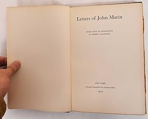 Seller image for Letters of John Marin for sale by Mullen Books, ABAA