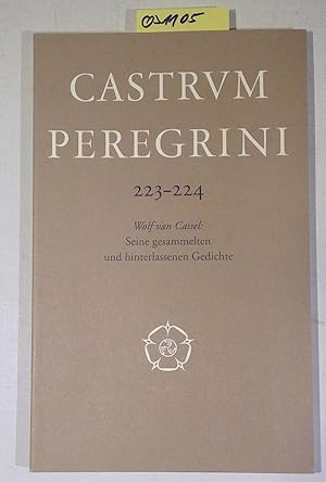 Bild des Verkufers fr Castrum Peregrini, Heft 223-224. Wolf van Cassel: Seine gesammelten und hinterlassenen Gedichte zum Verkauf von Antiquariat Trger