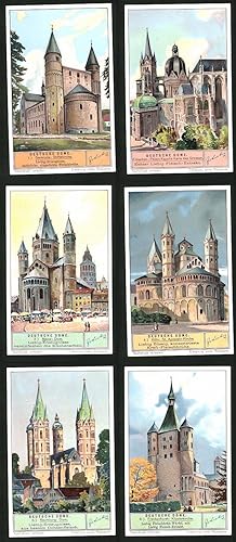 6 Sammelbilder Liebig, Serie Nr. 1289: Deutsche Dome I, Stiftskirche, Klosterkirche, St. Aposteln...