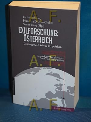 Bild des Verkufers fr Exilforschung: sterreich : Leistungen, Defizite und Perspektiven. herausgegeben von Evelyn Adunka, Primavera Driessen Gruber und Simon Usaty , unter Mitarbeit von Fritz Hausjell und Irene Nawrocka / Exilforschung heute , Band 4 zum Verkauf von Antiquarische Fundgrube e.U.