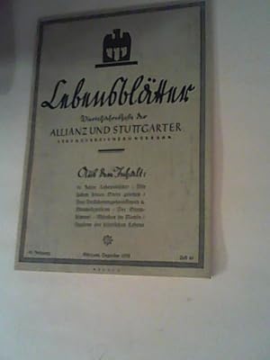 10 Jahre Lebensblätter; Wir haben seinen Stern gesehen; Von Versicherungshoroskopen u. Himmelspol...