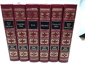 Bild des Verkufers fr The Novels of Jane Austen (complete Easton Press deluxe set of: Emma, Mansfield Park, Sense and Sensibility, Pride and Prejudice, Persuasion, and Northanger Abbey) zum Verkauf von Neverland Books