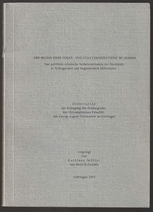 Seller image for Der Beginn eines Volks- und Staatsbewusstseins im Norden. for sale by Antiquariat Dennis R. Plummer