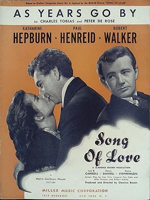 Imagen del vendedor de Song of Love Sheet Music 1947 Katharine Hepburn, Paul Henreid a la venta por AcornBooksNH