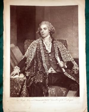 The Right Honorable William Pitt, (1st Earl Chatham & Whig) Chancellor of the Exchequer 1789. Mez...