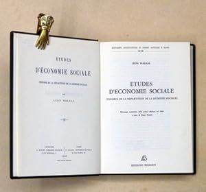 Etudes d?économie sociale. (Theorie de la repartition de la richesse sociale). [Reprint].