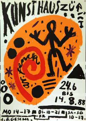 Bild des Verkufers fr Plakat - A. R. Penck. Siebdruck. zum Verkauf von antiquariat peter petrej - Bibliopolium AG