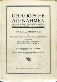 Seller image for Geologische Aufnahmen des Jura- und Molassegebietes zwischen Dotzigen und Tavannes. for sale by Bcher Eule