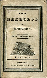 Bild des Verkufers fr Neuer Nekrolog der Deutschen., 2. Jahrgang 1824. zum Verkauf von Bcher Eule