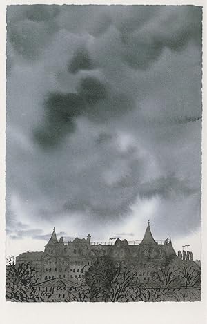 Camden London Arlington House Disaster Weather Painting Postcard